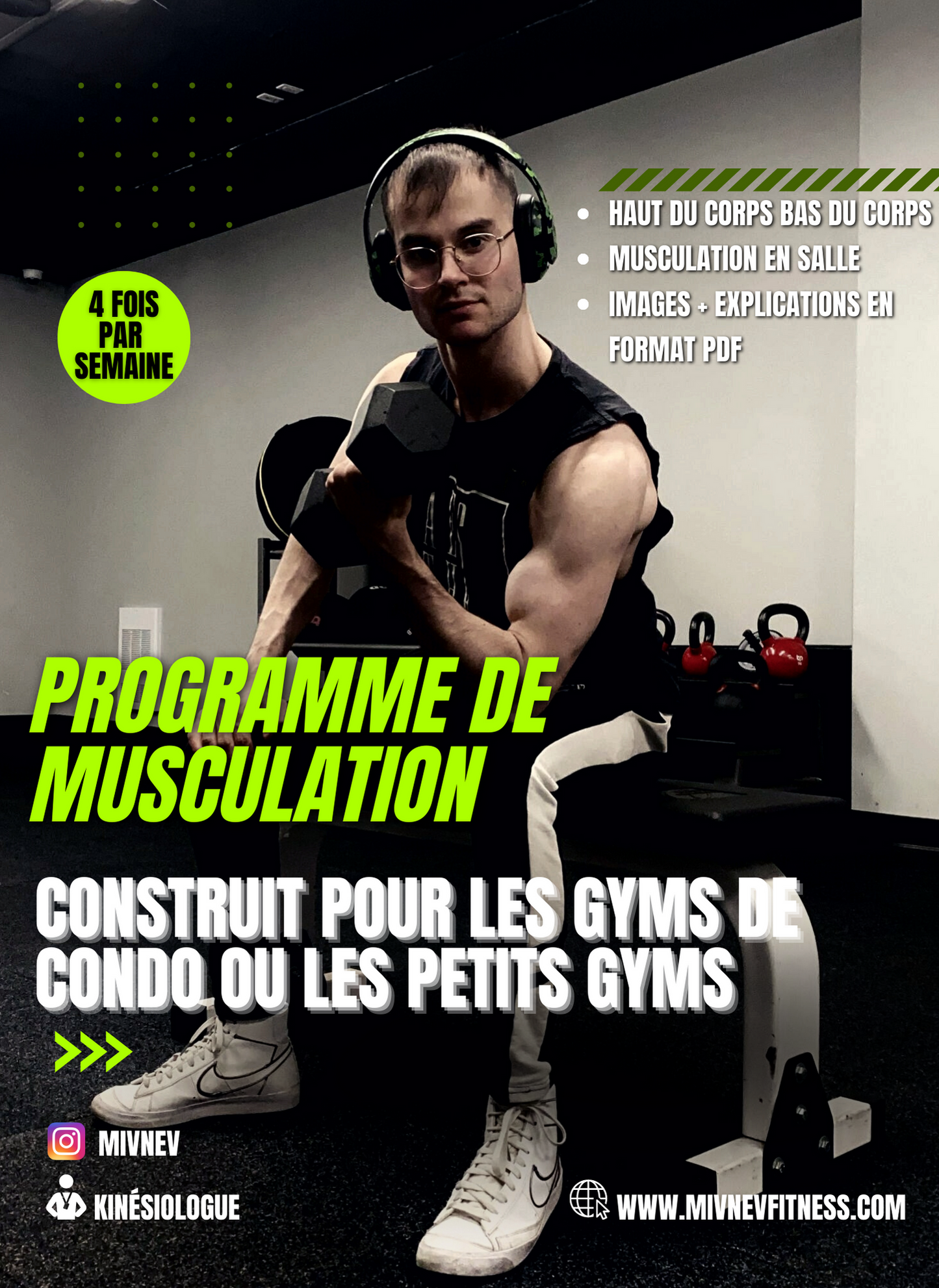 Programme de musculation sur 4 jours
