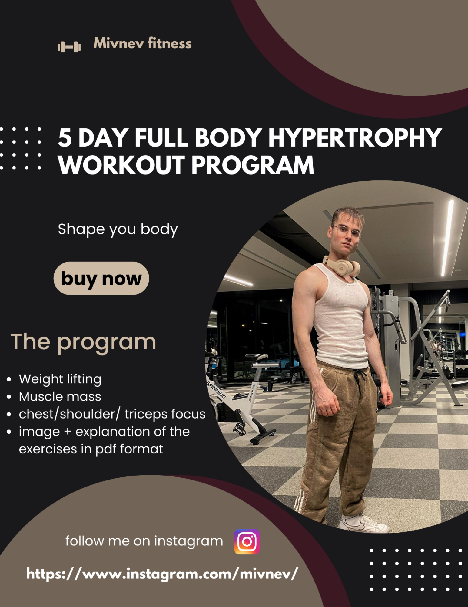 ENGLISH VERSION 5 days full body hypertrophy workout program