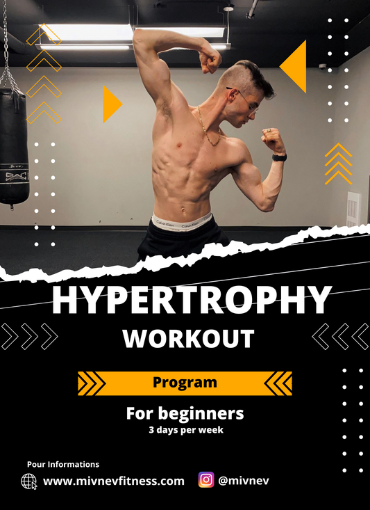 Hypertrophy workout program for beginners 3 days per week