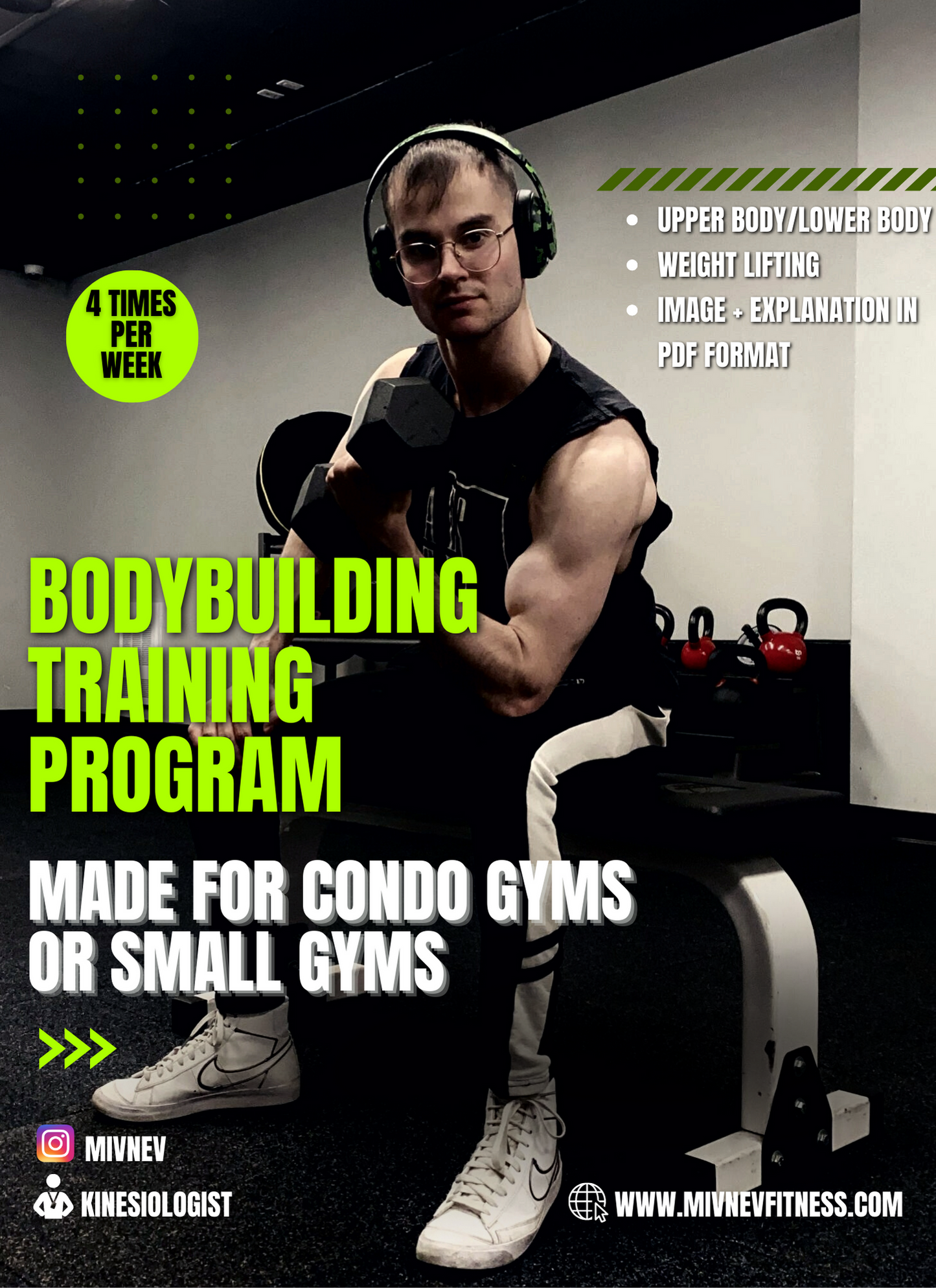 4 days bodybuilding training program