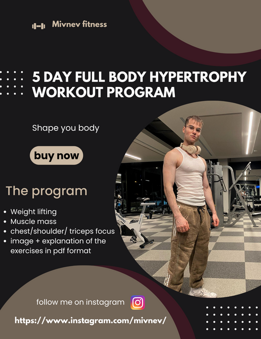 hypertophy workout program 5 days per week full body